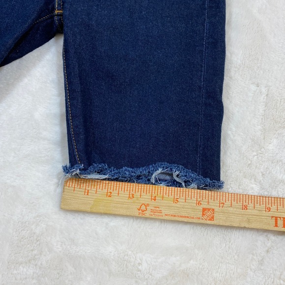 Levi's 510 Premium Denim Shorts Frayed Hem Dark Wash Casual Women's W29 - Picture 6 of 11